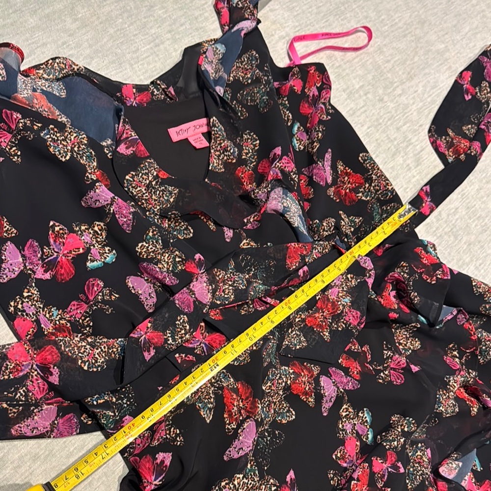 Betsey Johnson Pink and Red Ruffled Asymmetrical Sundress - Picture 11 of 15